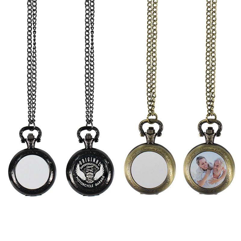 Vintage Fashion Necklace - Custom Vintage Metal Pocket Watch Pendant