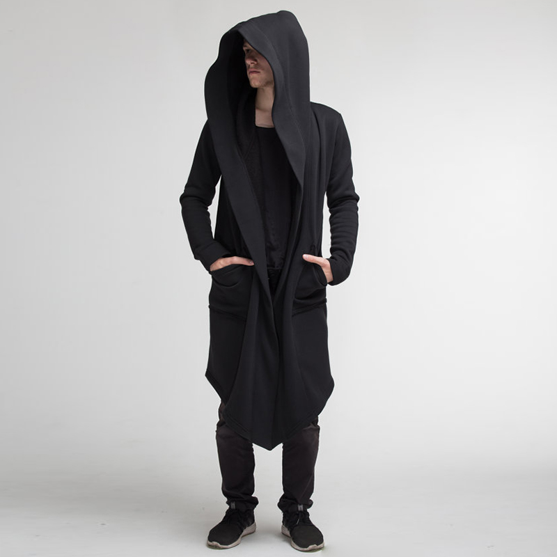 Vintage Fashion Postcards - Men's Winter Hooded Cardigan Trench Coat