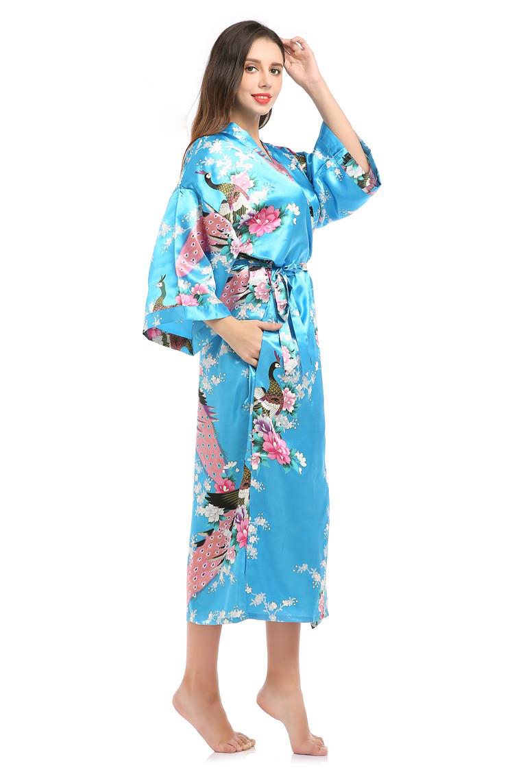 Vintage Fashion Tokyo - Japanese Costume Bath Floral Peacock gown