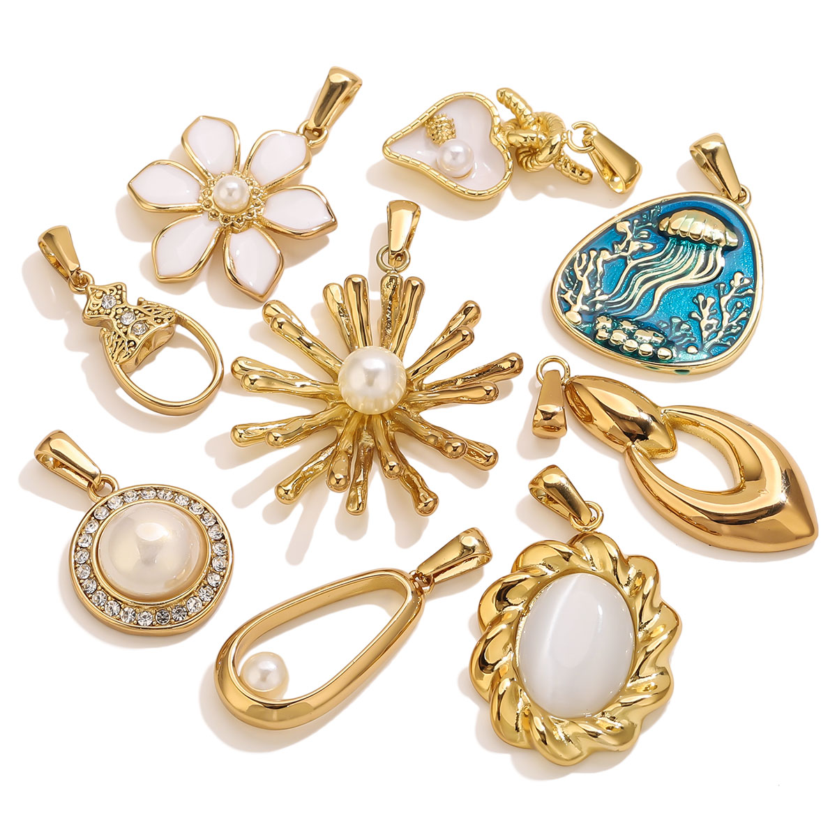 Vintage Fashion Words - 1Pcs 18K Gold Plated Stainless Steel