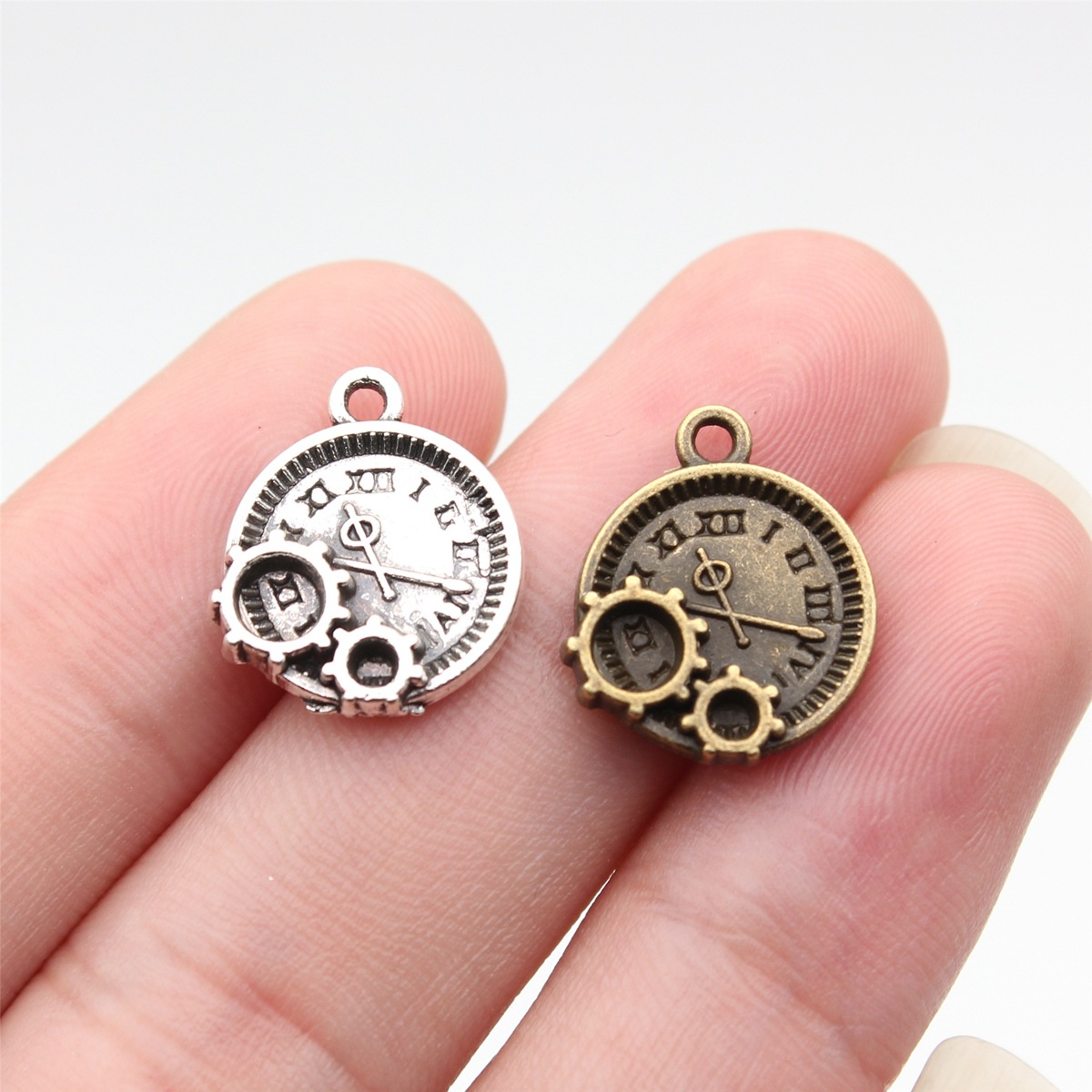 Vintage Fashion Words - WYSIWYG 10pcs 16x14mm 2 Colors Antique