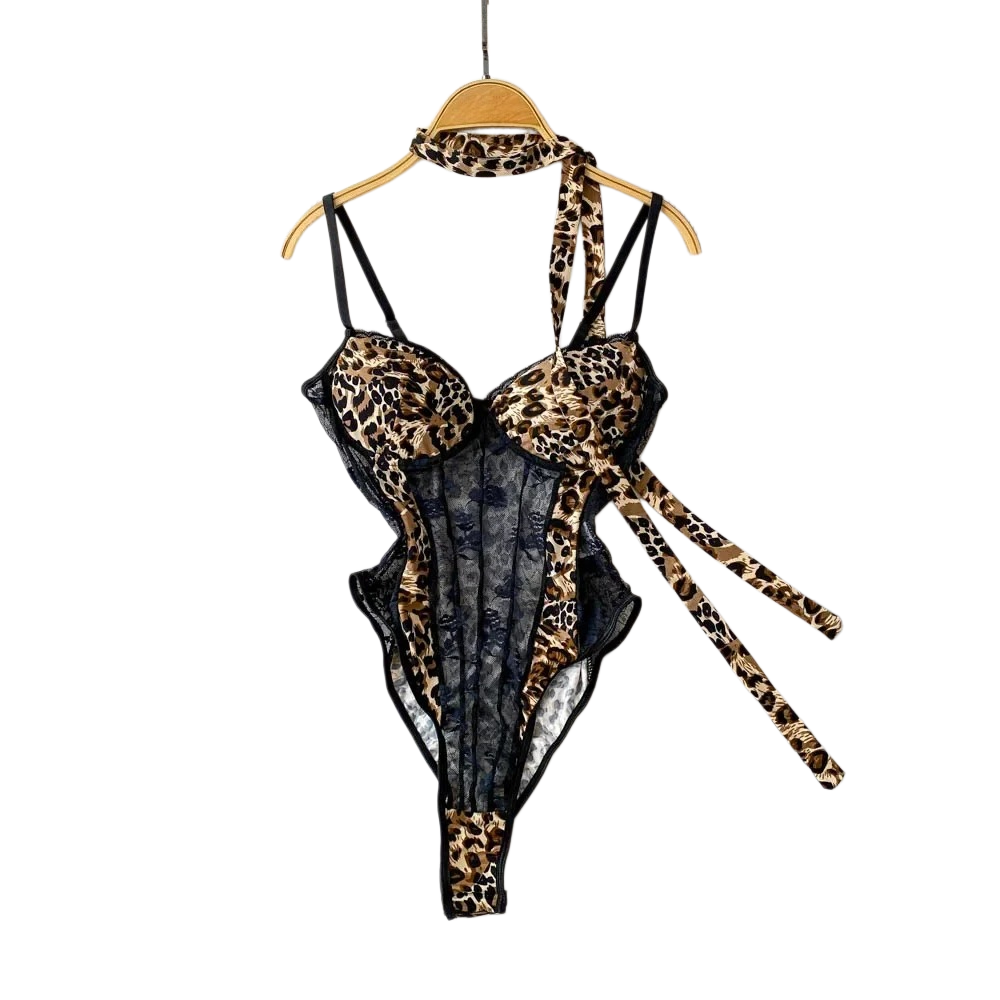 Vintage Women Fashion - Women Hotsweet V-neck Leopard Slim Vintage