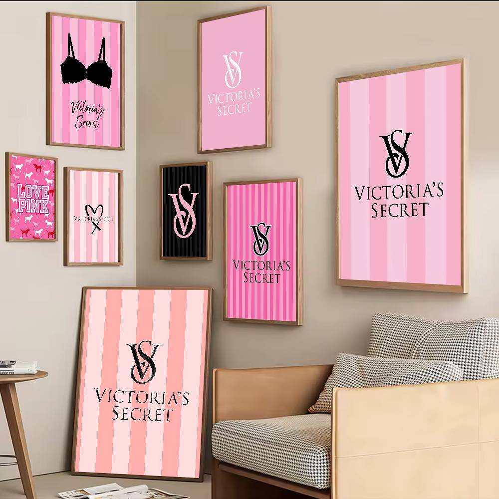 Vintage Fashion Illustration - V-Victorias-Fashion-S-Secret Vintage Posters Sticky Whitepaper Prints