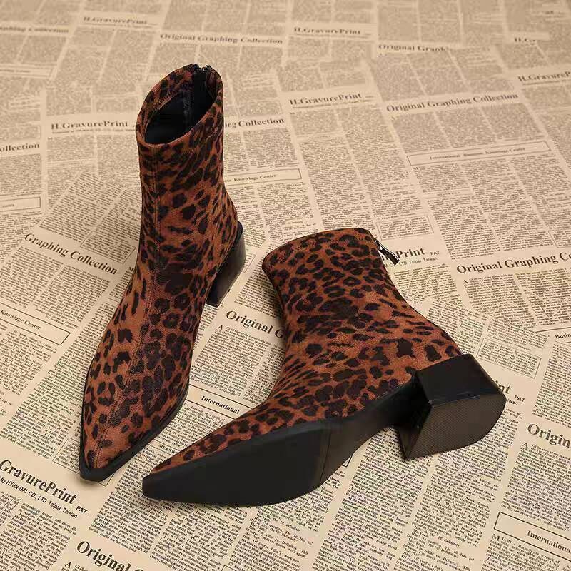 Vintage Fashion Style - New Low Heel Women Mordern Ankle