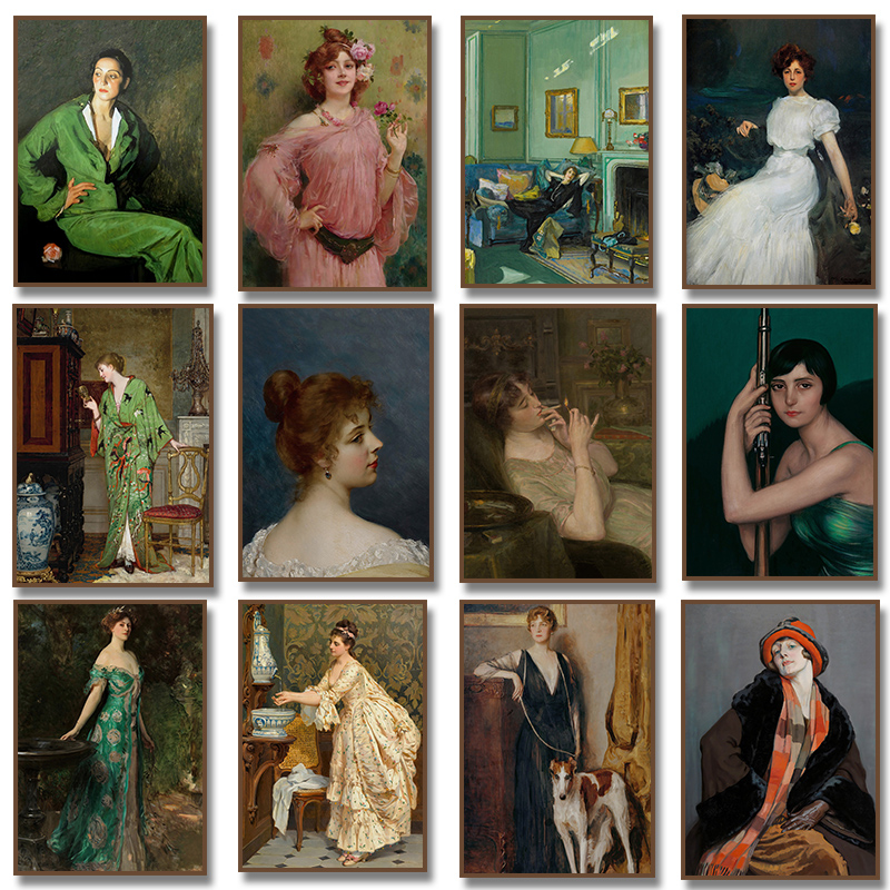 Vintage Victorian Fashion - Renaissance Women Portrait Poster Vintage Victorian