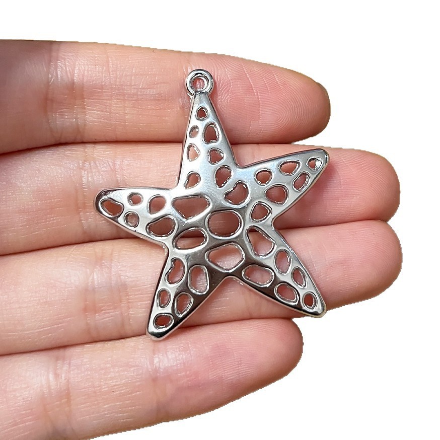 Vintage Fashion Words - 4Pcs Silvery Starfish Sea Star Charms