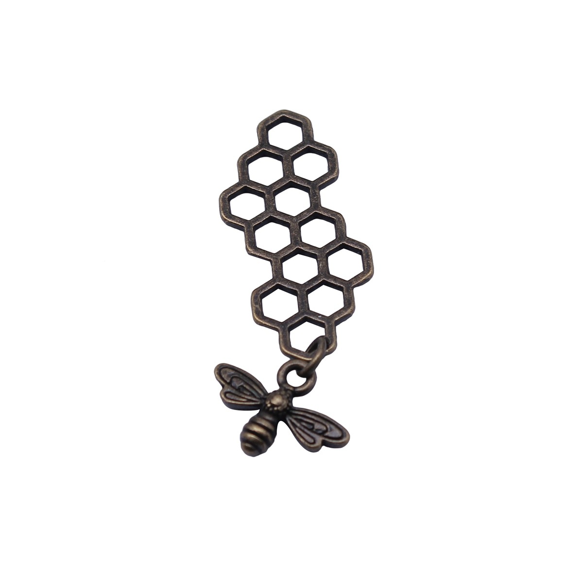 Vintage Fashion Words - Queen Bee Charm Insect Pendant For