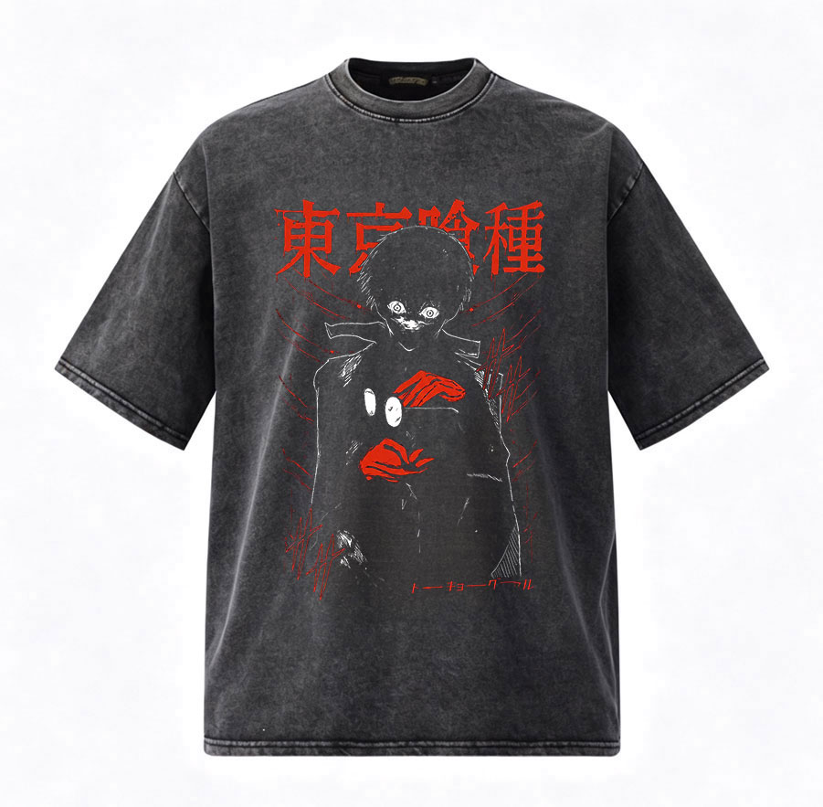 Vintage Fashion Tokyo - Vintage Washed Anime Tokyo Ghoul Kaneki