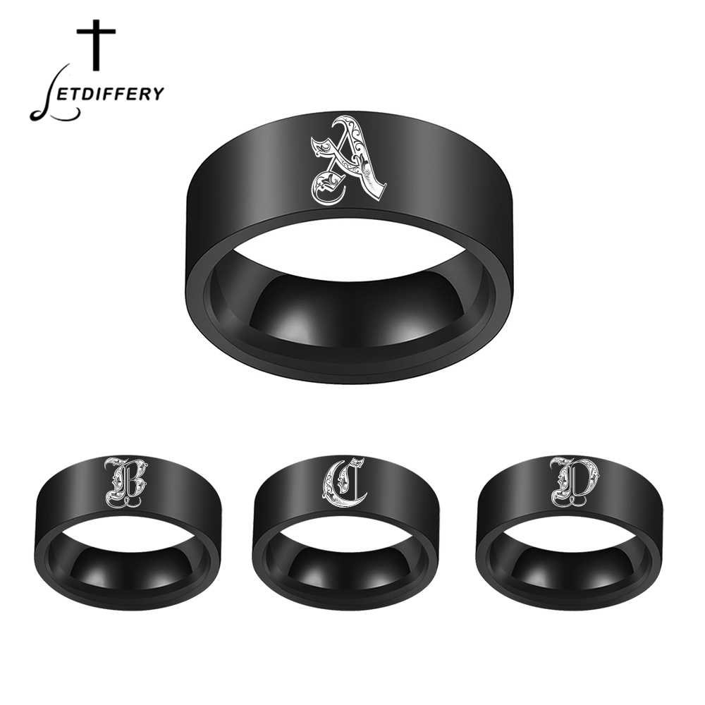 Vintage Fashion Rings For Women - Letdiffery Customized Engraved Initials A to
