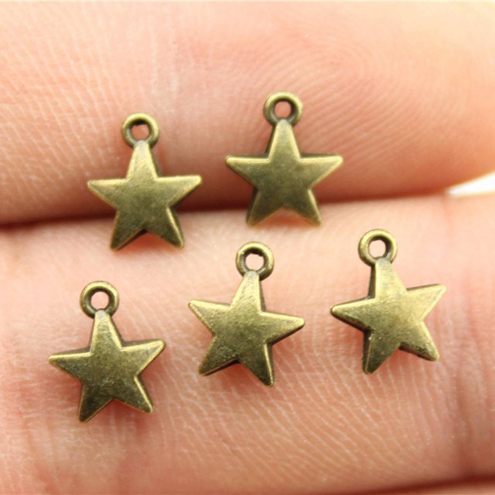 Vintage Fashion Words - 40pcs 8.6x7.1mm 2 Colors Antique Silver