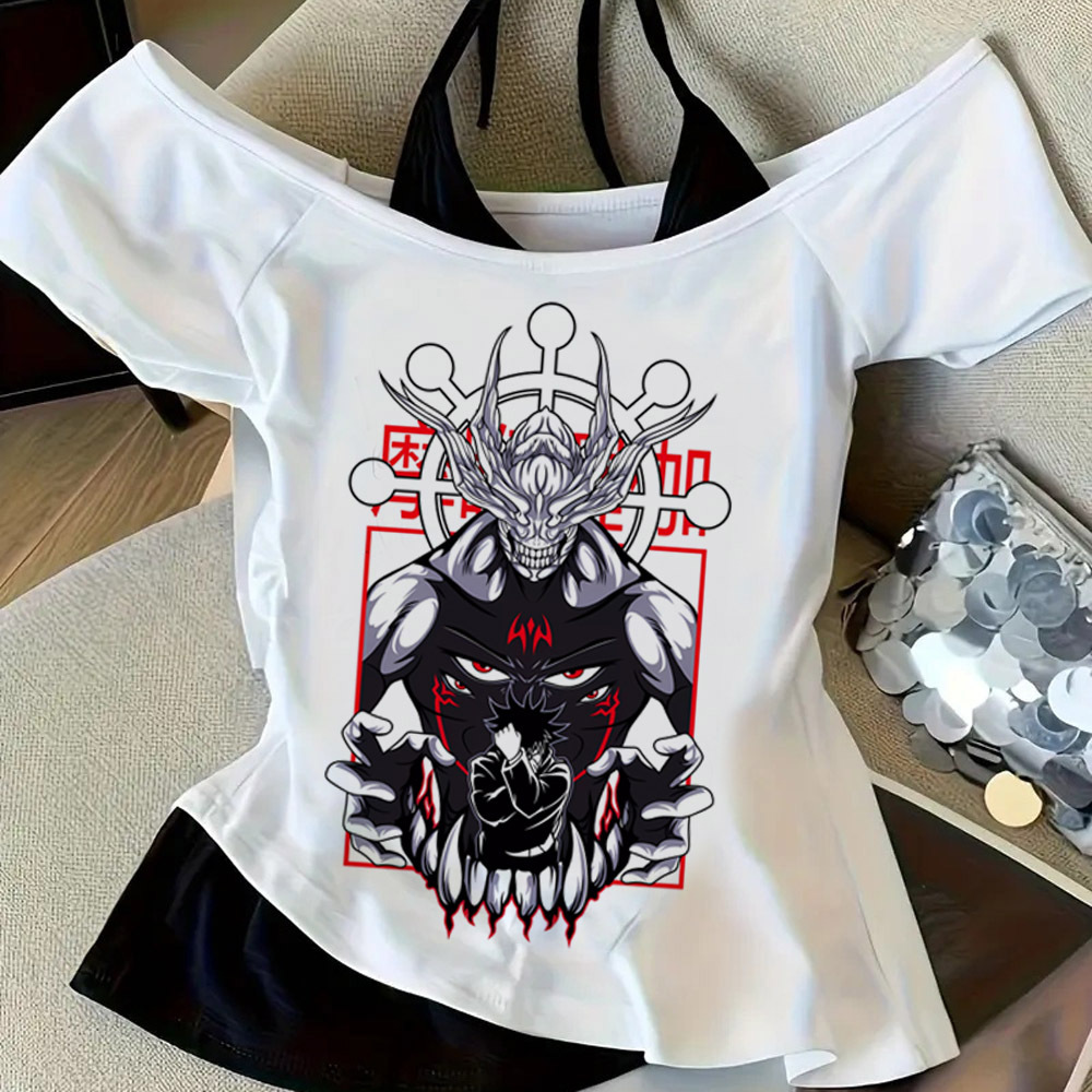 Jujutsu Kaisen Gojo crop top w - Vintage Fashion For Sale recension och pris
