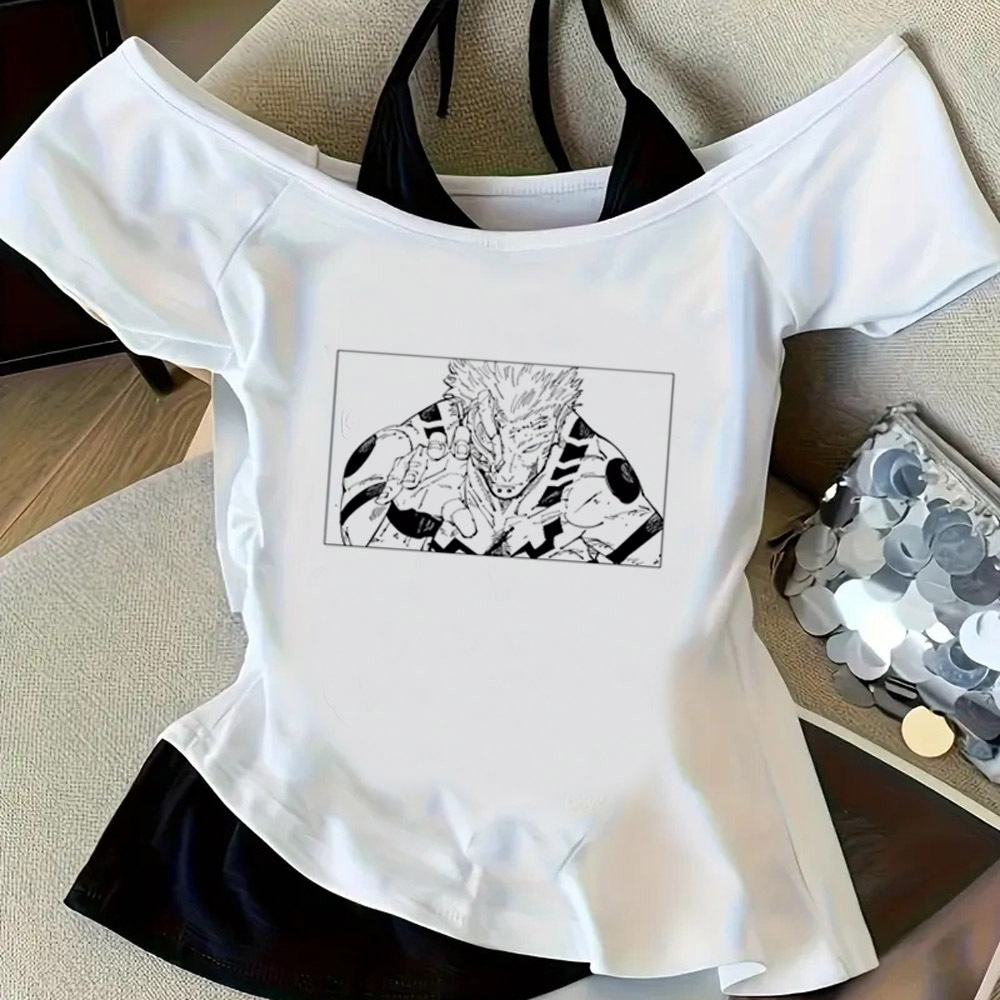 Jujutsu Kaisen Gojo crop top w - Vintage Fashion For Sale recension och pris