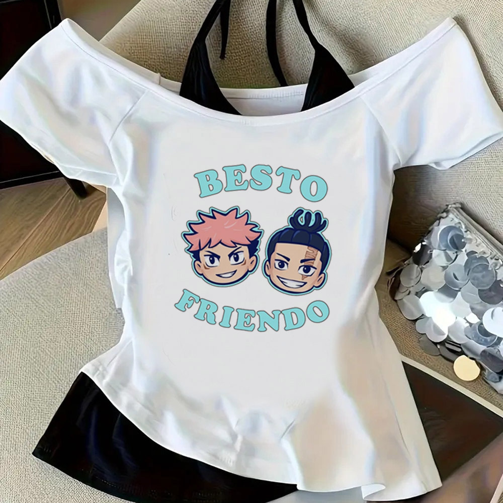 Jujutsu Kaisen Gojo crop top w - Vintage Fashion For Sale recension och pris