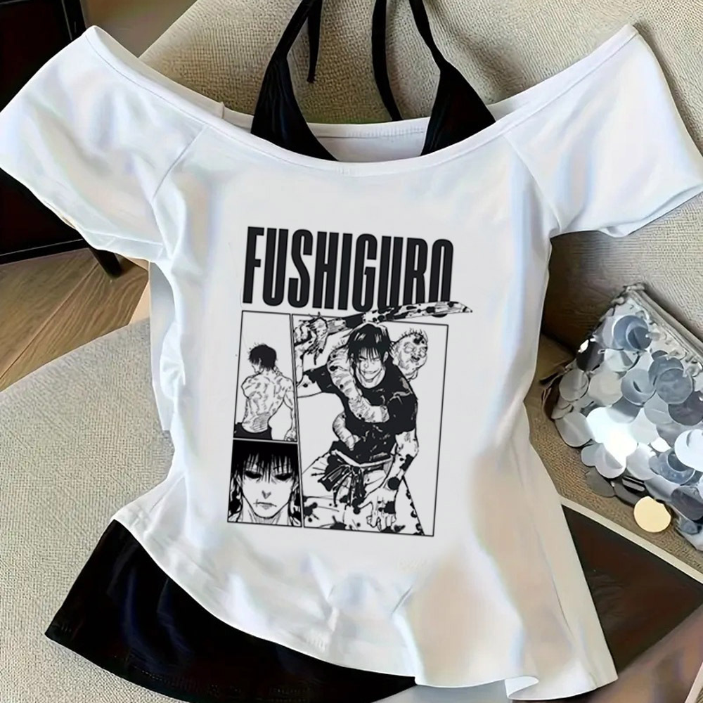 Jujutsu Kaisen Gojo crop top w - Vintage Fashion For Sale recension och pris