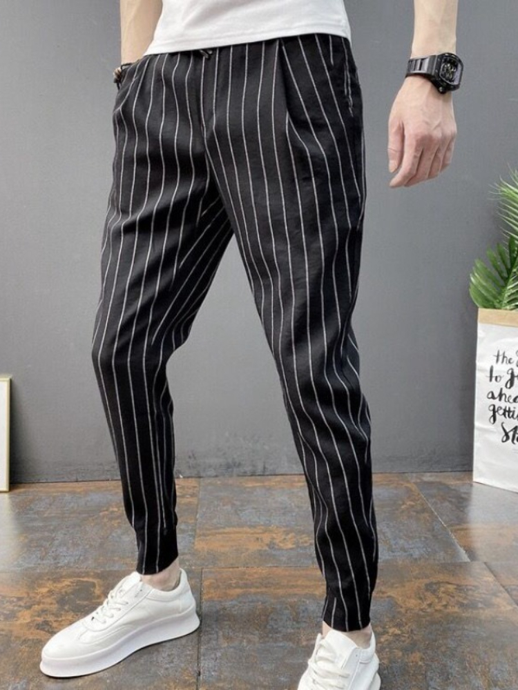 Slim Fit Striped Male Cropped  - Vintage Fashion For Sale recension och pris