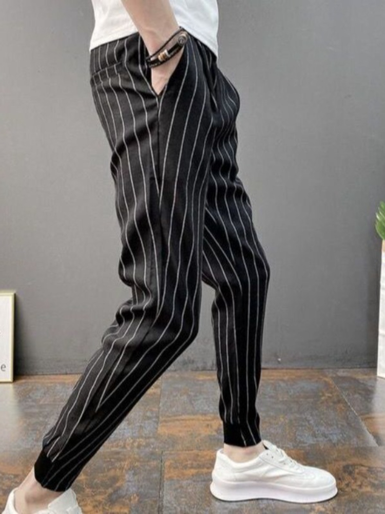 Slim Fit Striped Male Cropped  - Vintage Fashion For Sale recension och pris