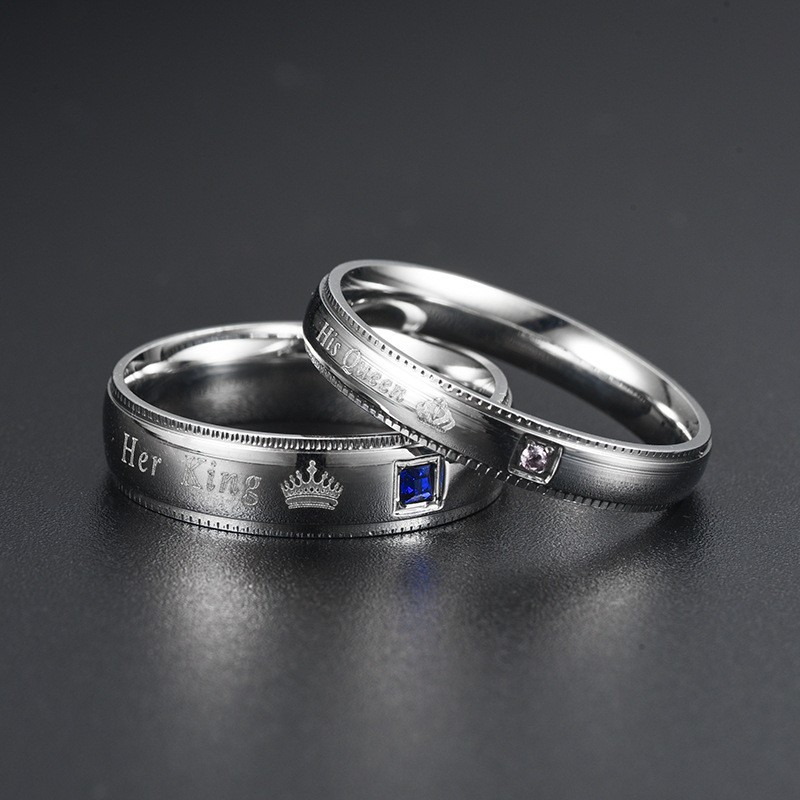 Simple Couple Titanium Steel R - Vintage Fashion Rings For Women recension och pris
