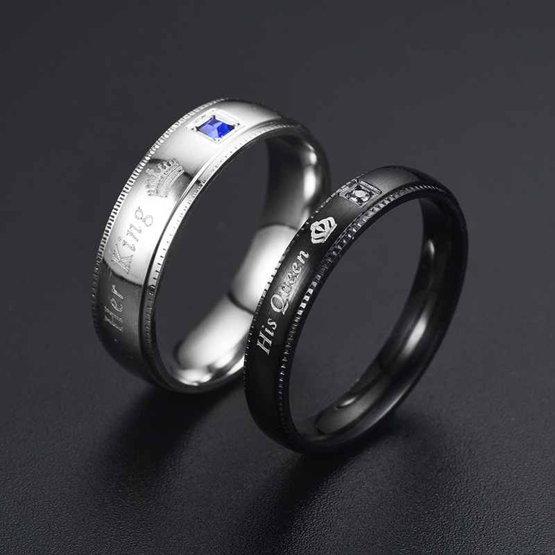 Simple Couple Titanium Steel R - Vintage Fashion Rings For Women recension och pris