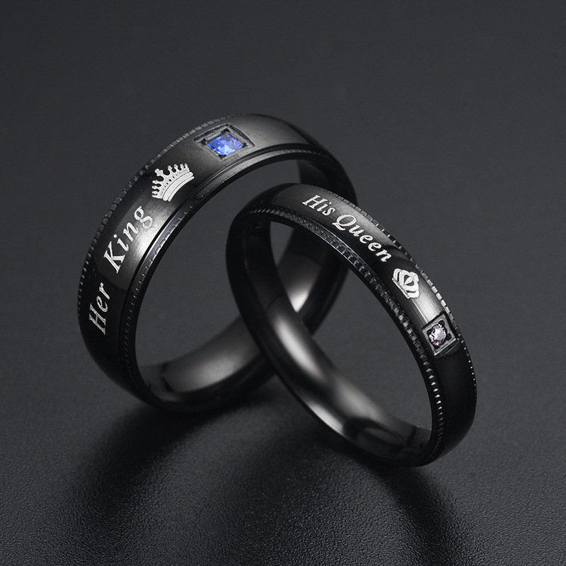 Simple Couple Titanium Steel R - Vintage Fashion Rings For Women recension och pris