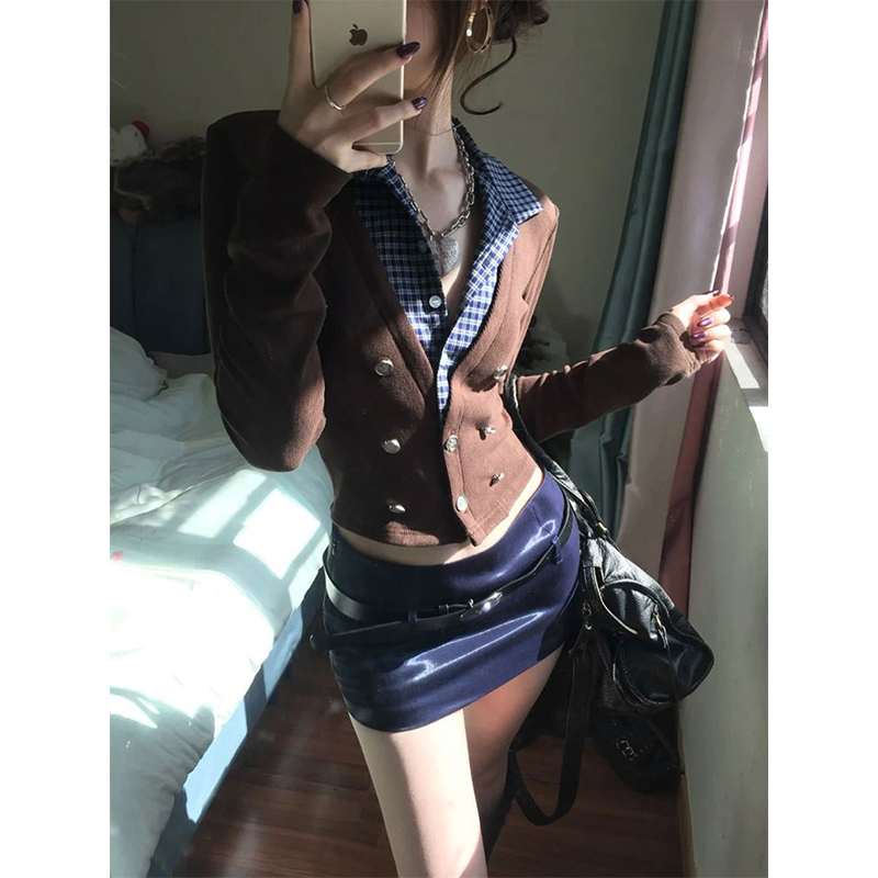 MEXZT Y2K Cropped Knitted Card - Crop Cardigan Vintage recension och pris