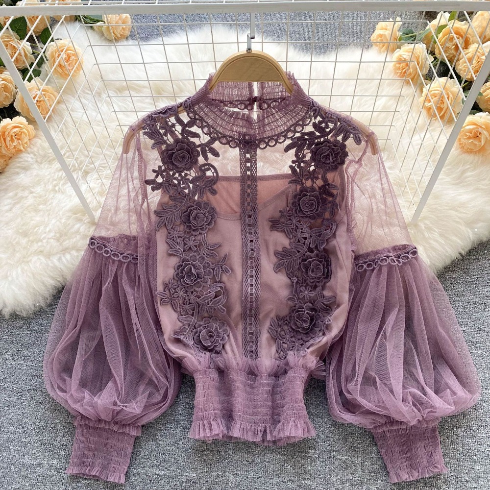 2Pcs/Set Lace Puff Long Sleeve - Vintage Victorian Fashion recension och pris