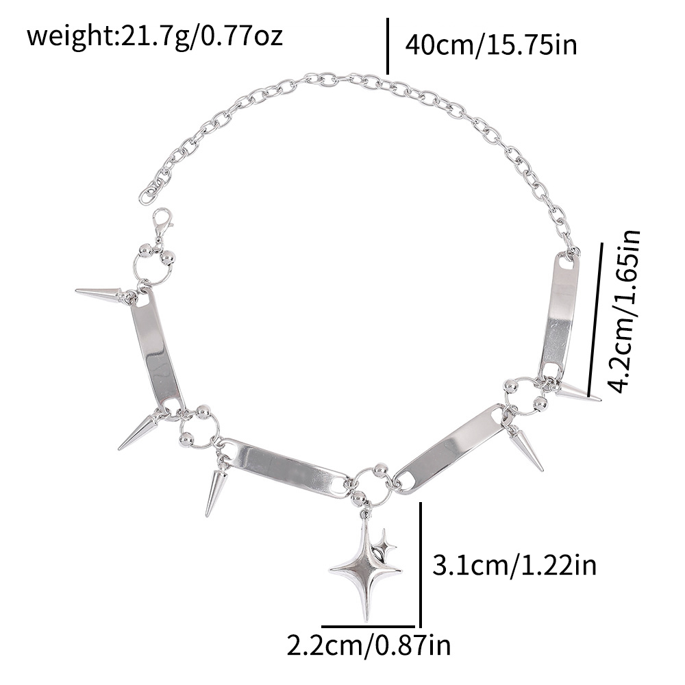 Punk Star Riveted Choker,Rock  - Vintage Fashion Necklace recension och pris