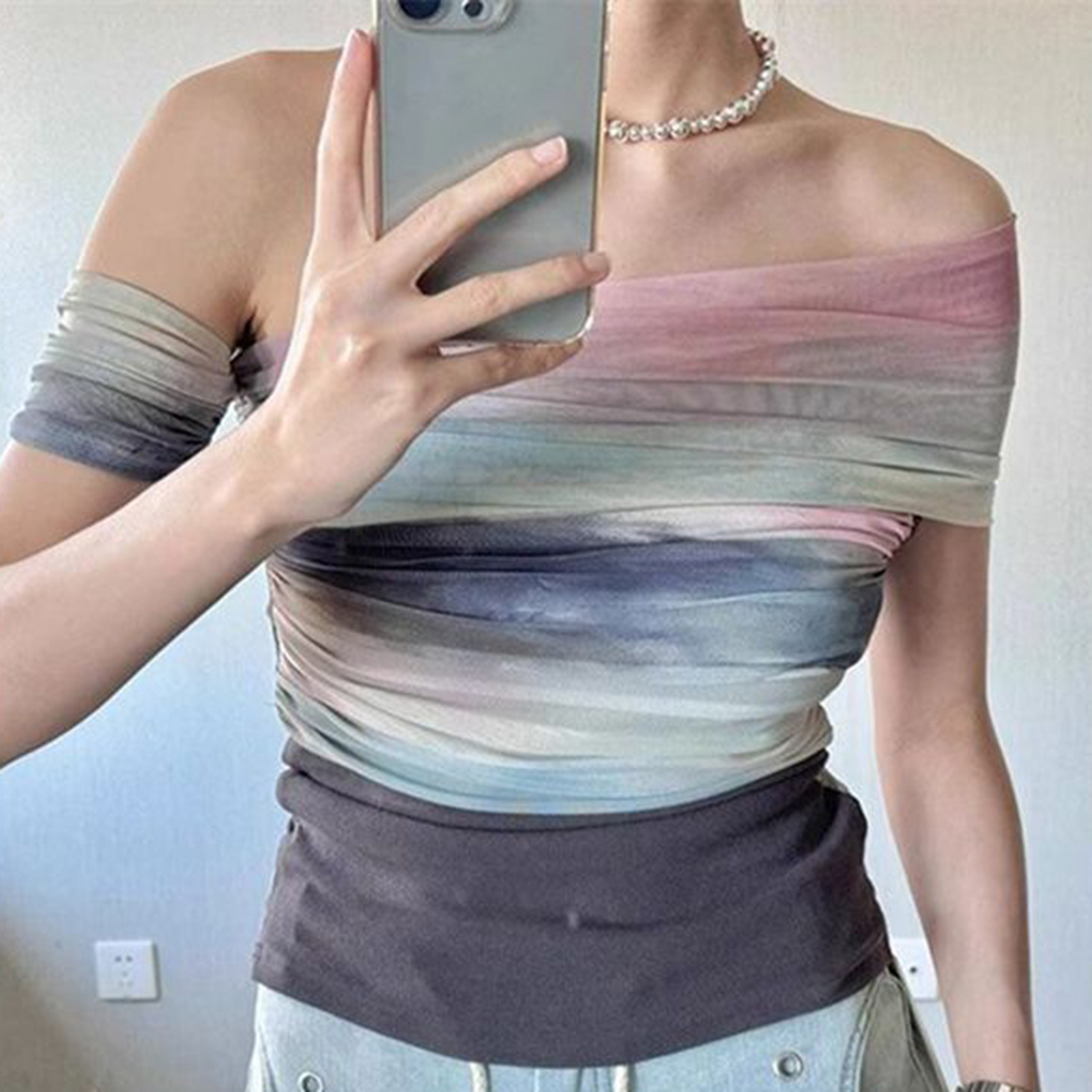 Women Summer Mesh Tie-Dye Off  - Vintage Fashion Boutique recension och pris