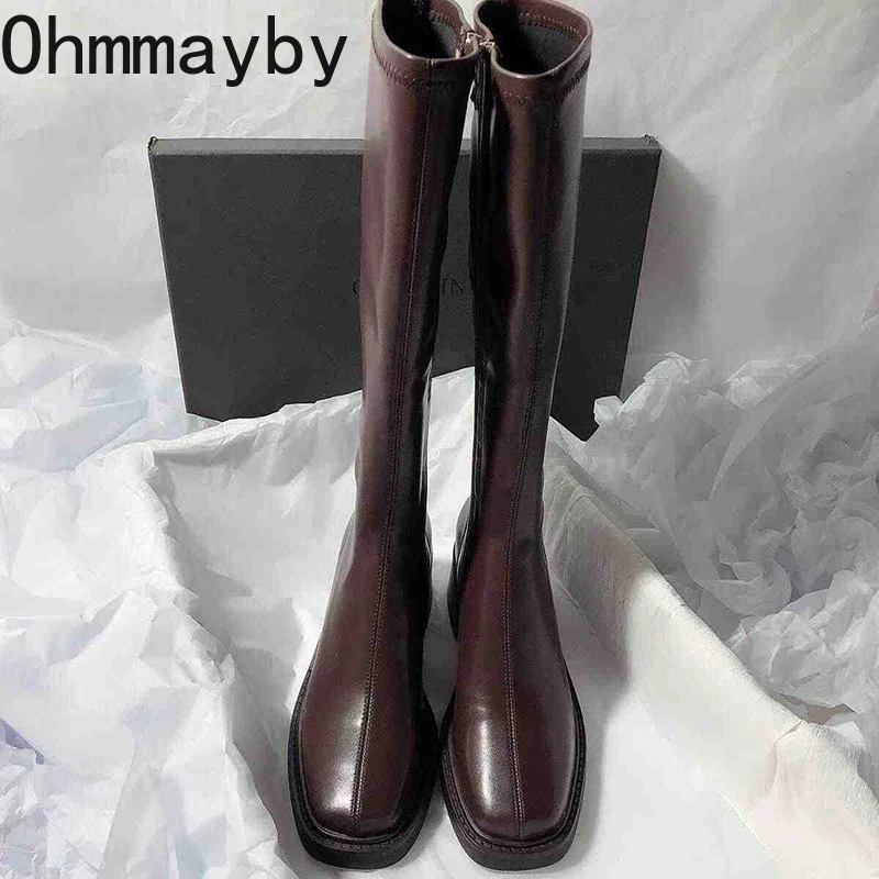 Vintage Thick Heel Women Knee  - Vintage Fashion Style recension och pris