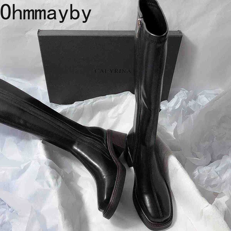 Vintage Thick Heel Women Knee  - Vintage Fashion Style recension och pris