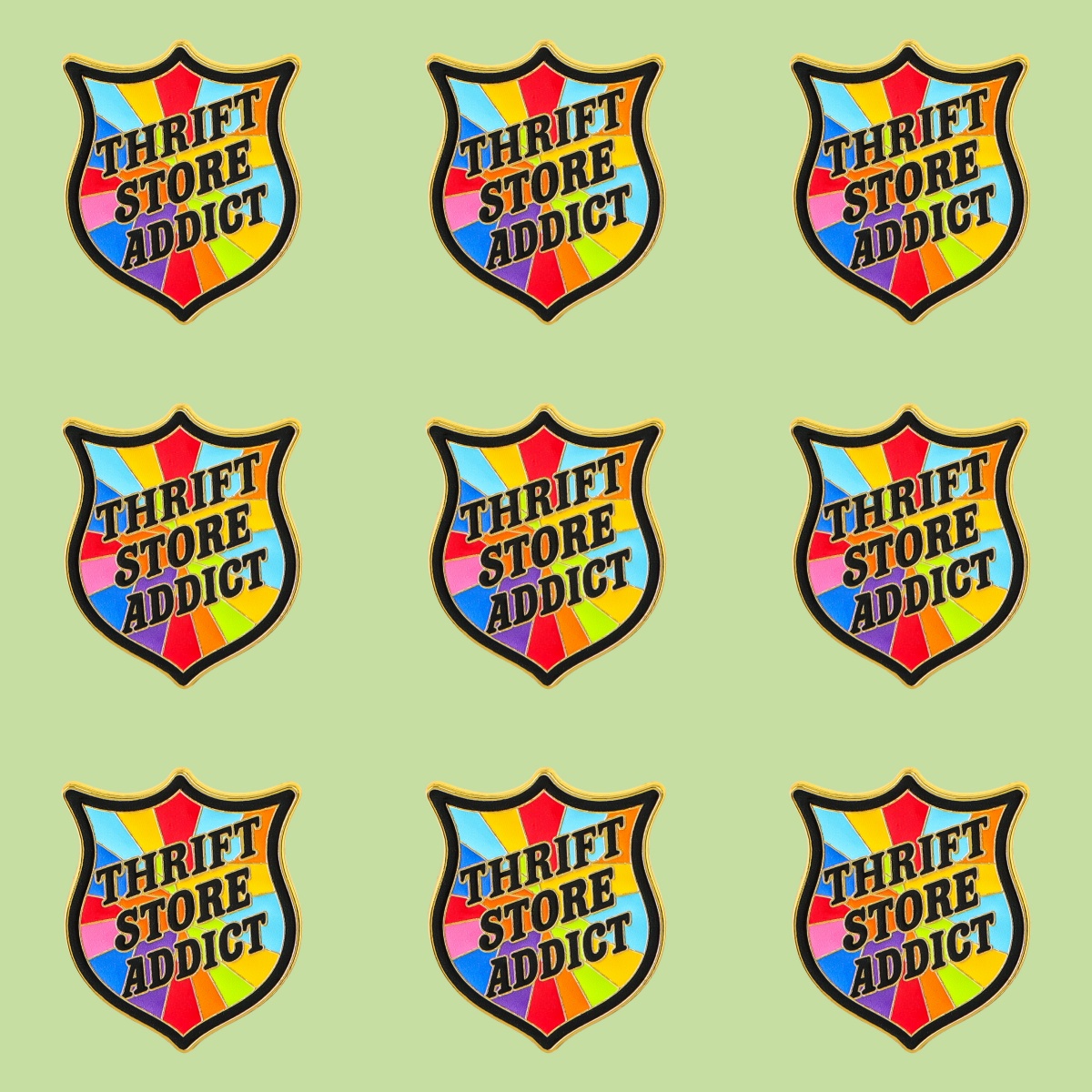 9pcs/Set THRIFT STORE ADDICT E - Vintage Fashion Thrift recension och pris