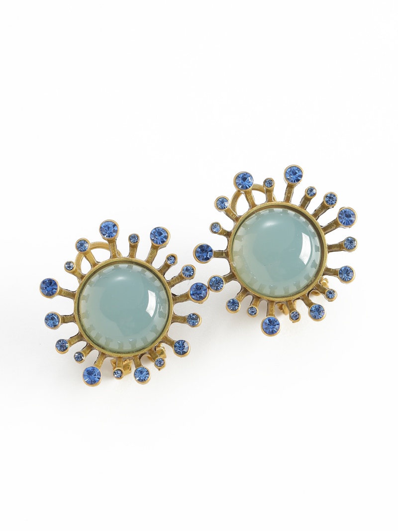 Vintage Green Agate Earrings A - Vintage Fashion Jewelry Brands recension och pris