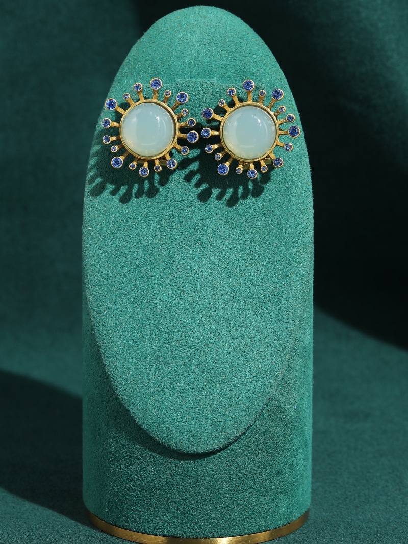 Vintage Green Agate Earrings A - Vintage Fashion Jewelry Brands recension och pris