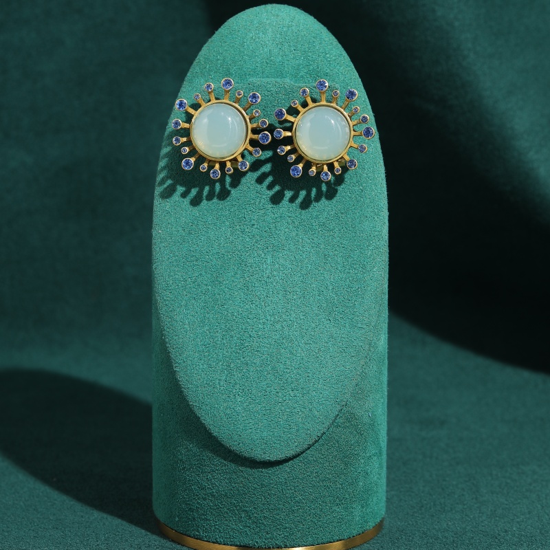 Vintage Green Agate Earrings A - Vintage Fashion Jewelry Brands recension och pris