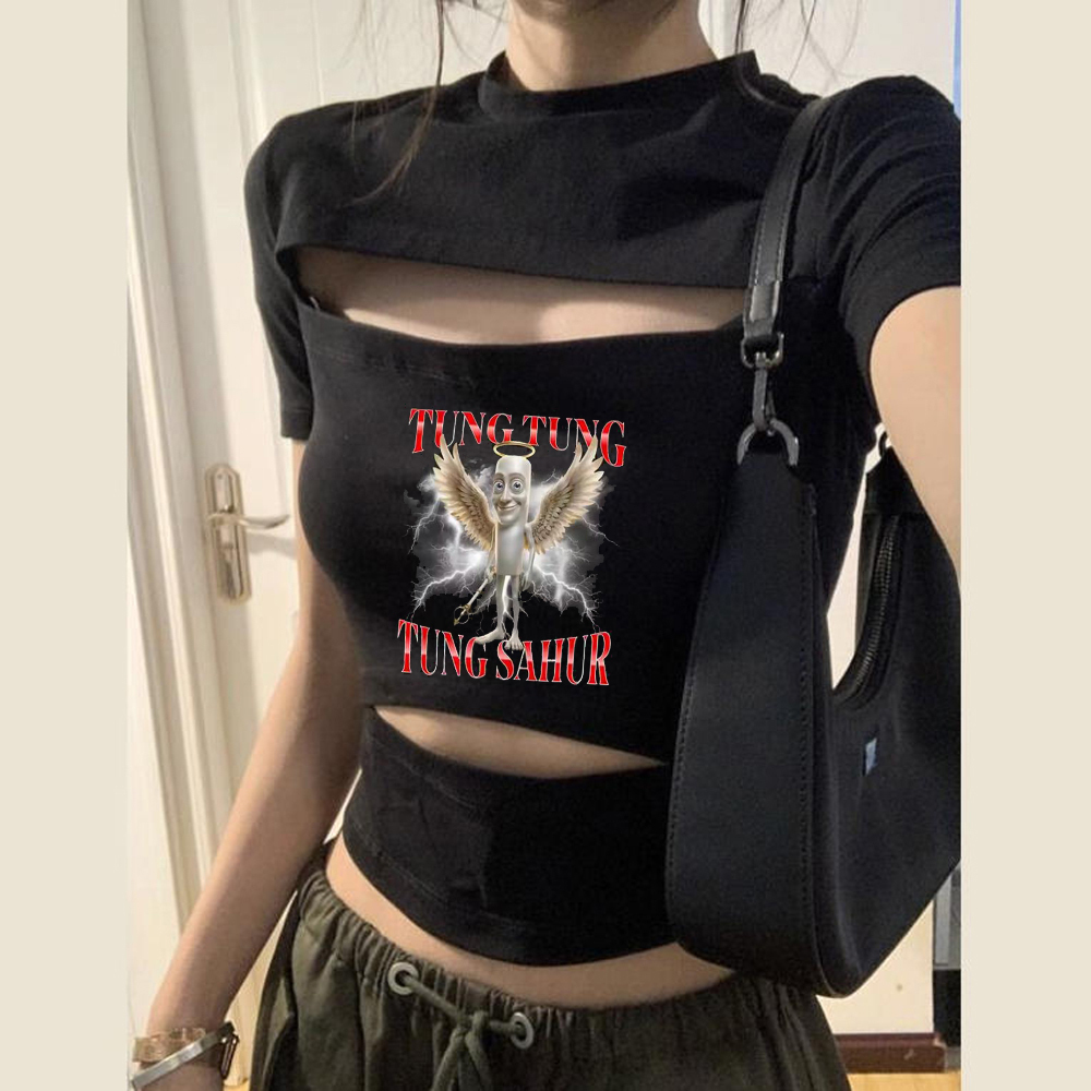 Tung Tung Sahur crop top women - Vintage Fashion For Sale recension och pris