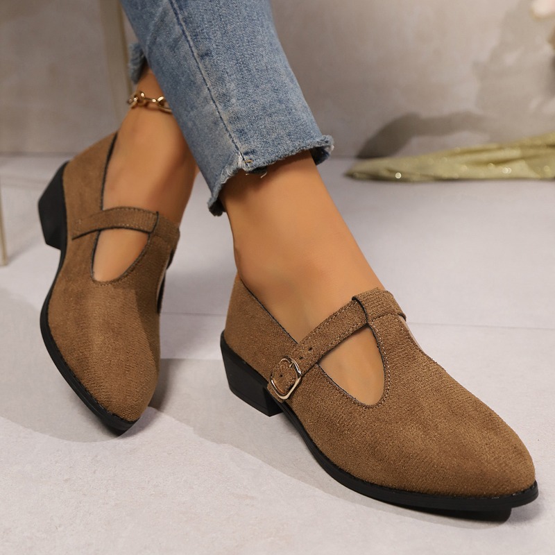 2025 Spring T-Strap Thick Heel - Vintage Fashion Rome recension och pris