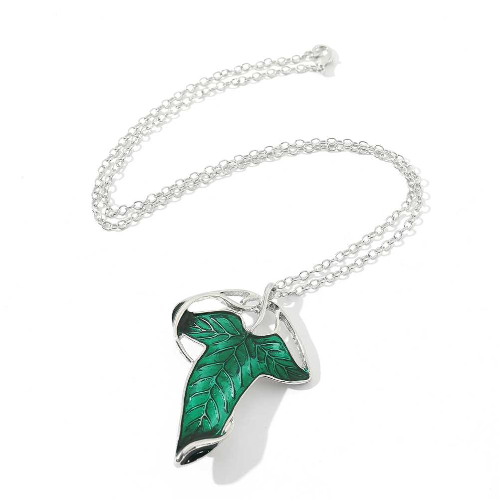 Vintage Green Leaf Pendant Nec - Vintage Fashion Necklace recension och pris