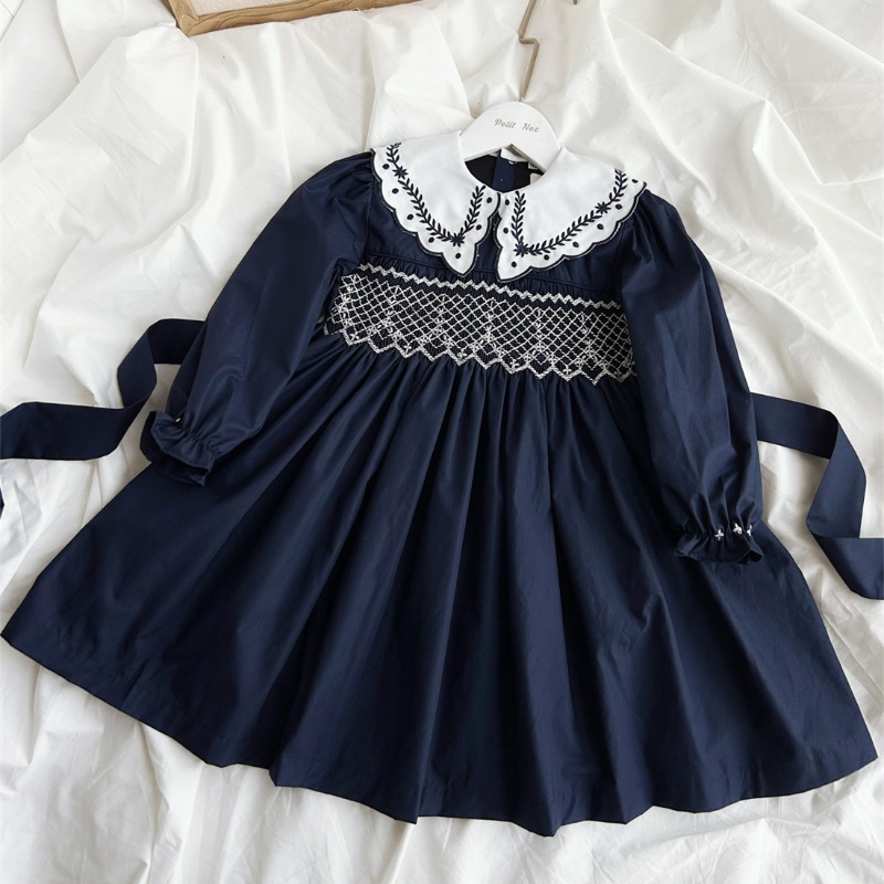 Vintage Dark Blue Hand-Embroid - Vintage Fashion La recension och pris