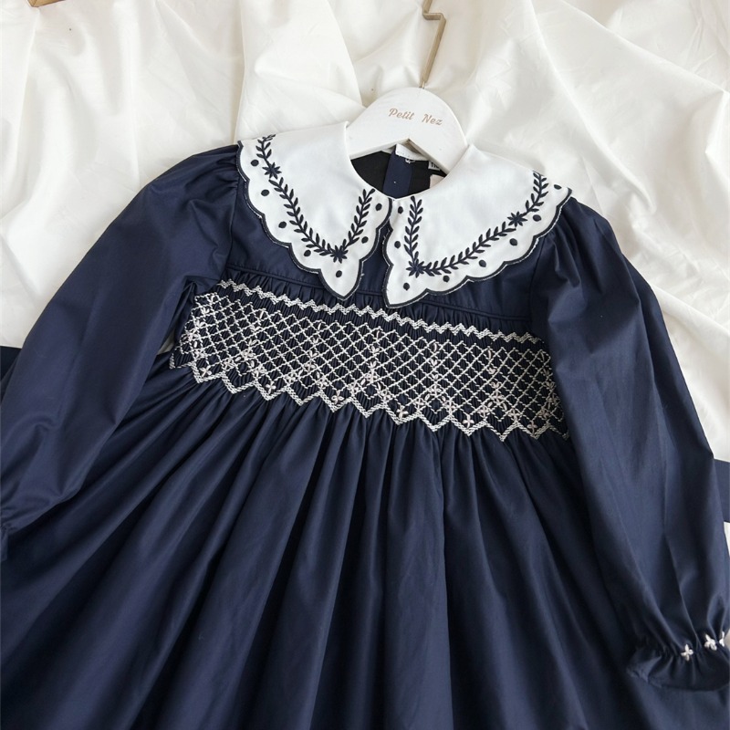 Vintage Dark Blue Hand-Embroid - Vintage Fashion La recension och pris