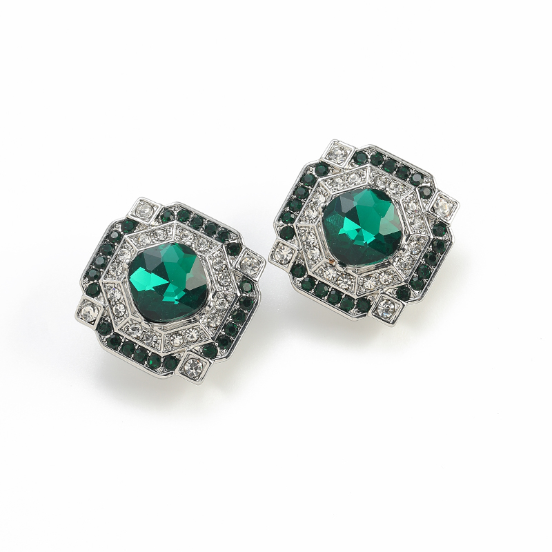 Vintage Square Emerald Crystal - Vintage Fashion Jewelry Brands recension och pris