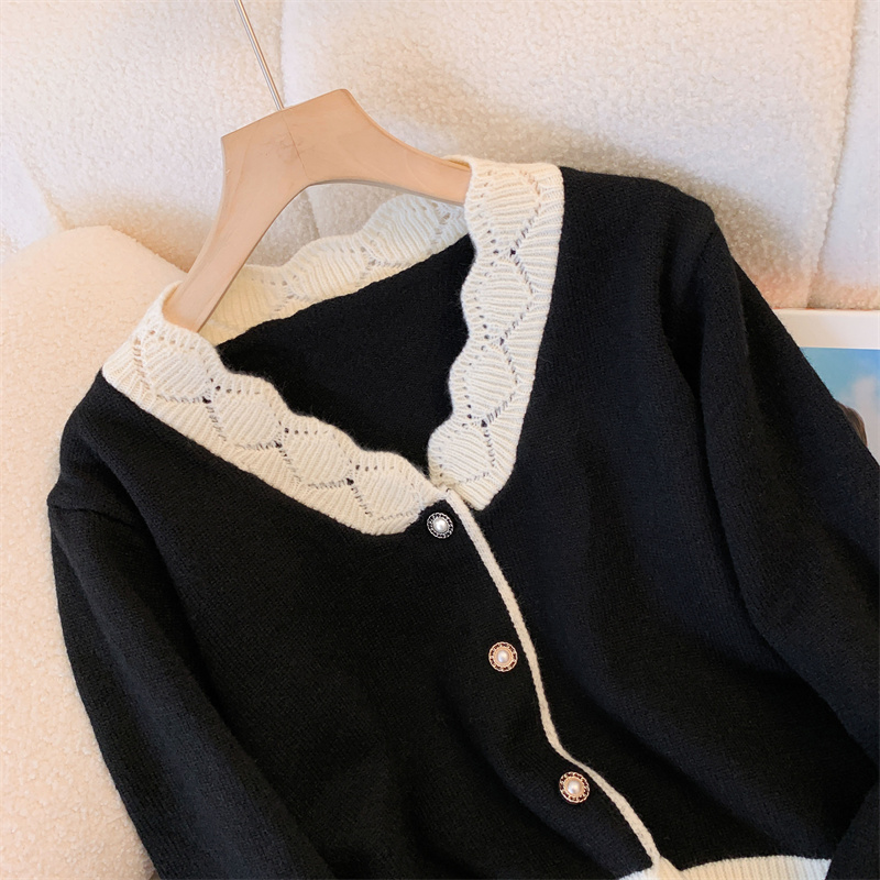 Women's Black Gothic Cropped C - Crop Cardigan Vintage recension och pris
