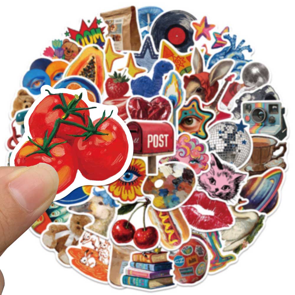 50pcs Vintage Y2K Sticker Fash - Vintage Fashion Boutique recension och pris