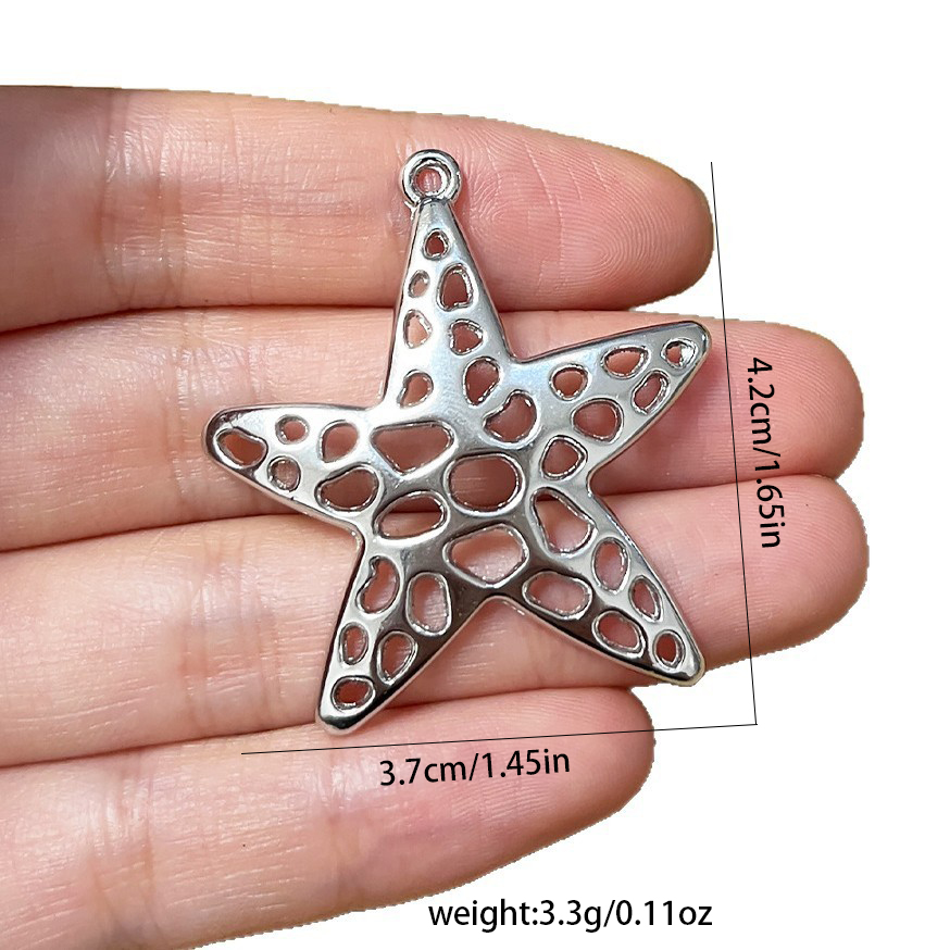 4Pcs Silvery Starfish Sea Star - Vintage Fashion Words recension och pris