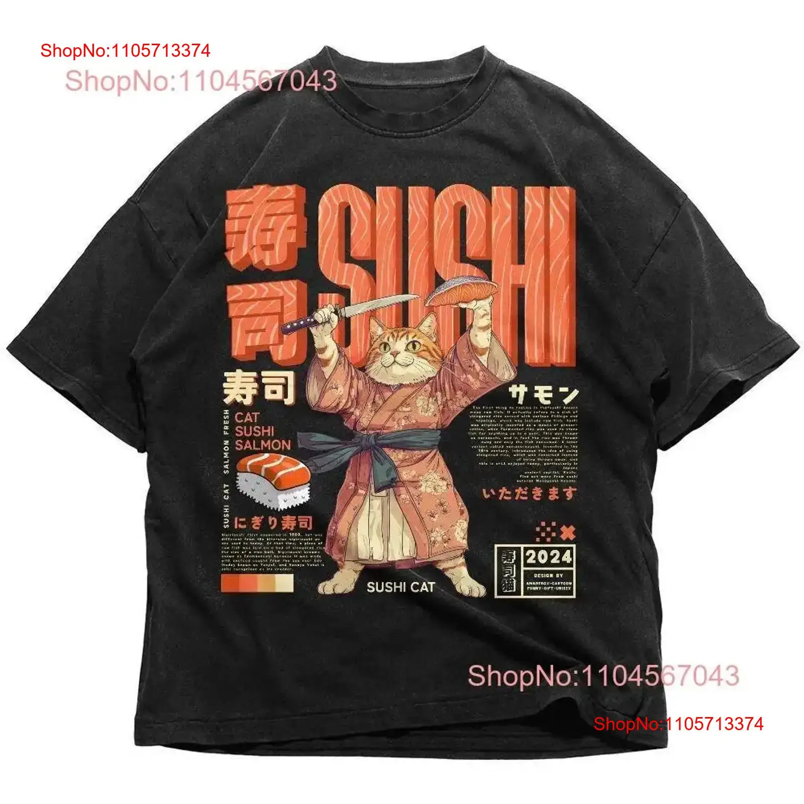 Sushi Cat Japanese T Shirt Ret - Vintage Fashion Tokyo recension och pris