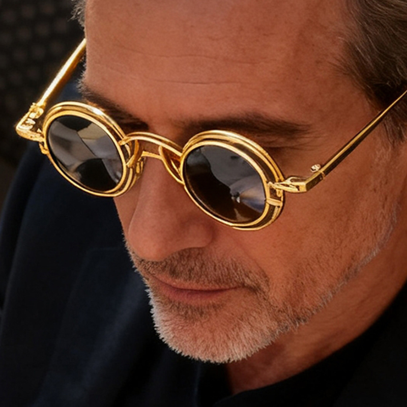 Metal Rotundity Punk Sunglasse - Vintage Fashion Vogue recension och pris