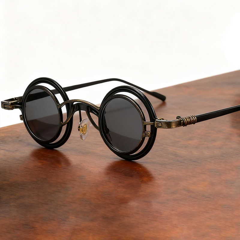 Metal Rotundity Punk Sunglasse - Vintage Fashion Vogue recension och pris