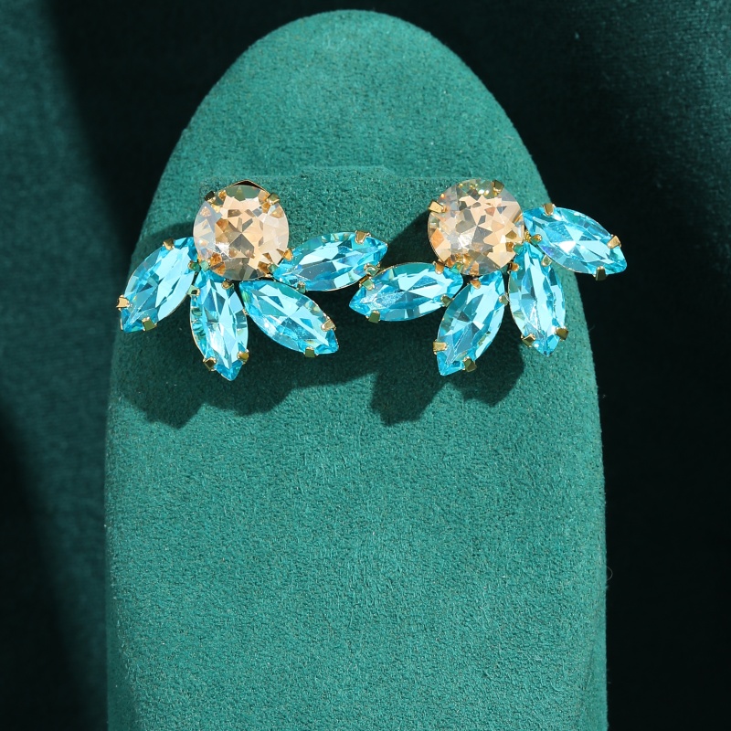 Vintage Blue Crystal Half Flow - Vintage Fashion Jewelry Brands recension och pris