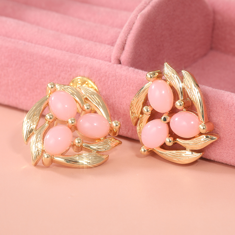 Vintage Inlay Pink Stone Flowe - Vintage Fashion Vogue recension och pris