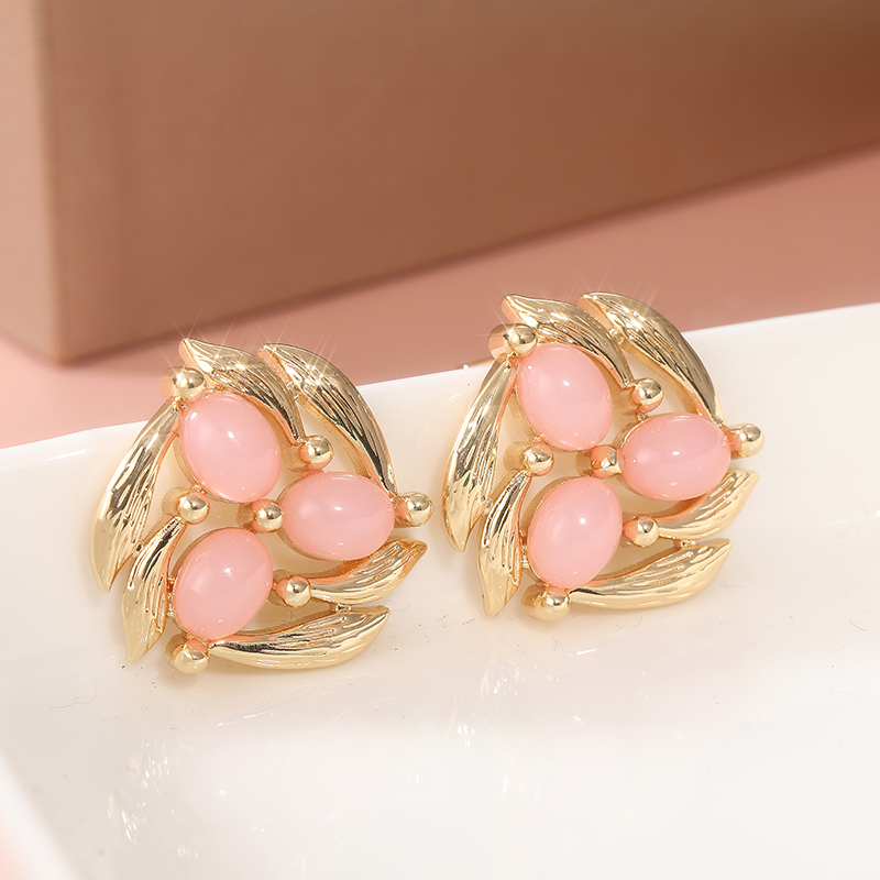 Vintage Inlay Pink Stone Flowe - Vintage Fashion Vogue recension och pris