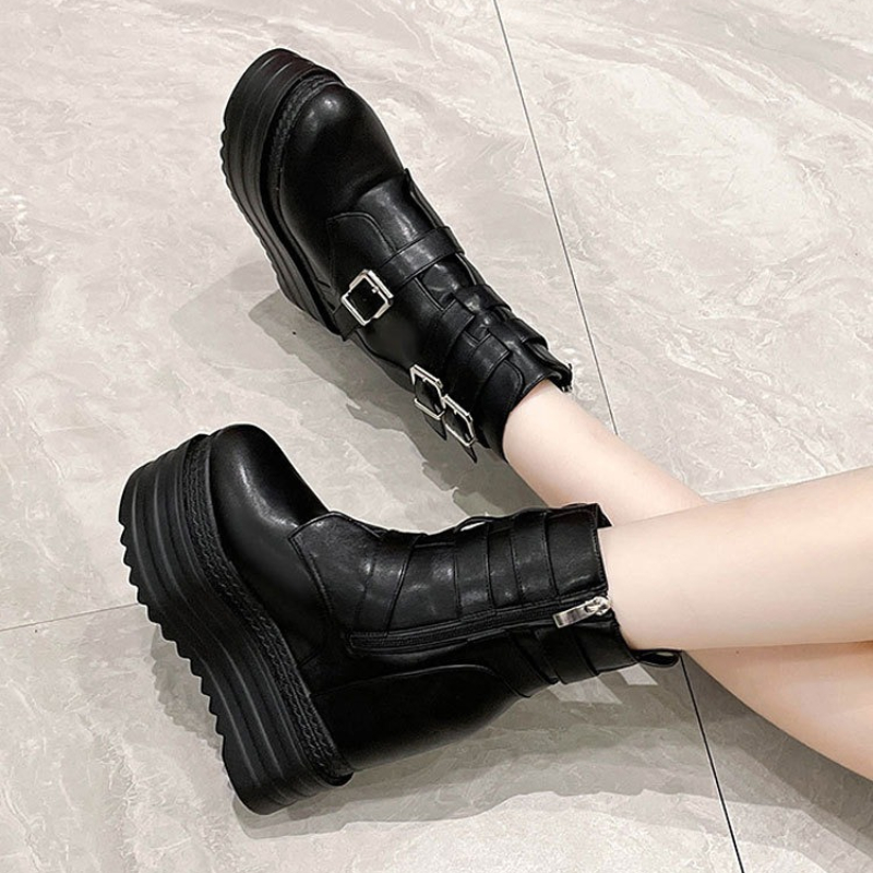 2025 New 13cm PU Women Autumn  - Vintage Fashion Rome recension och pris