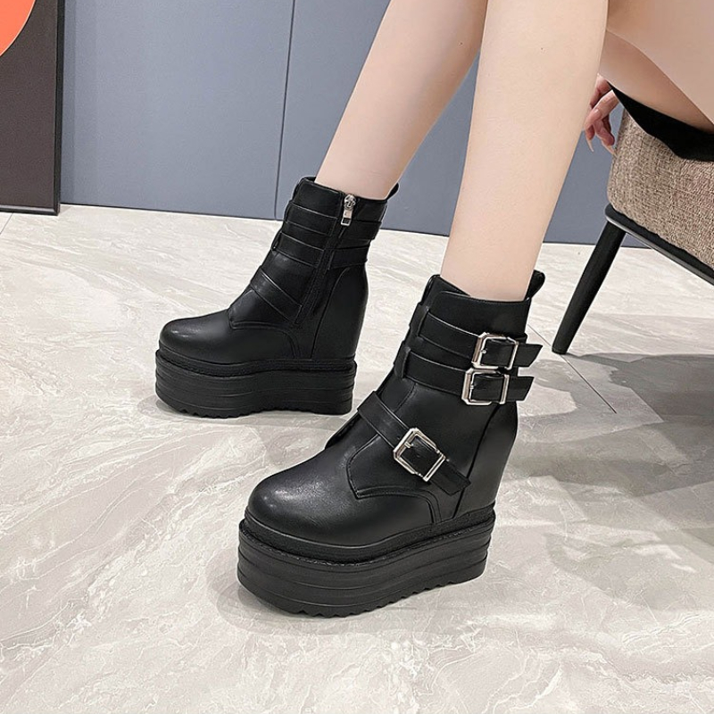2025 New 13cm PU Women Autumn  - Vintage Fashion Rome recension och pris